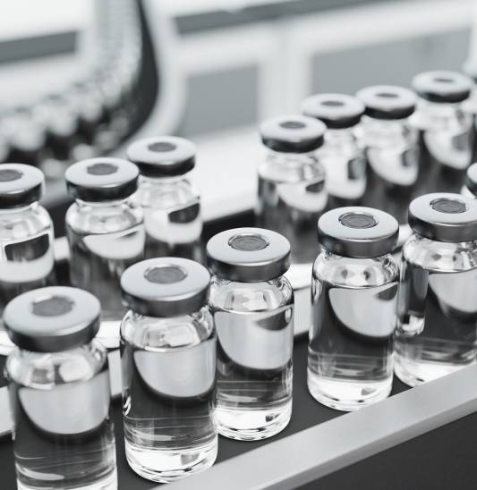 Vaccine production in a pharmaceutical factory