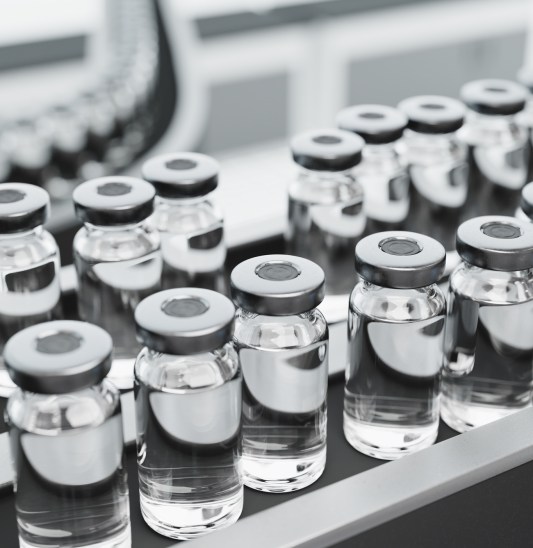 Vaccine production in a pharmaceutical factory