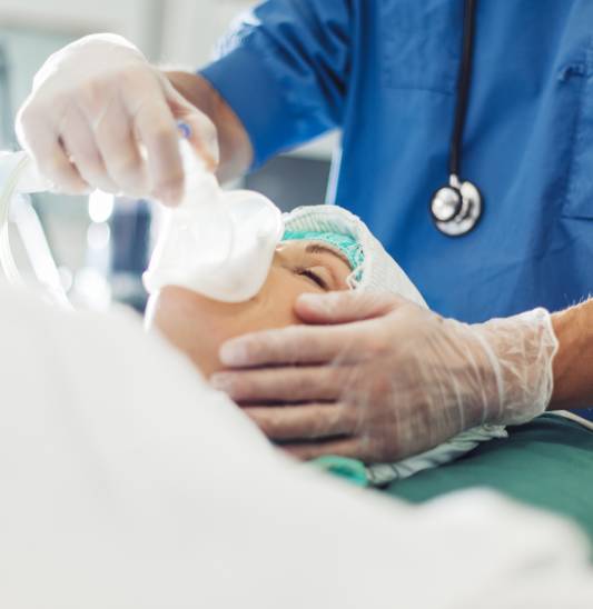 Anesthetic nurses in operation room at hospital